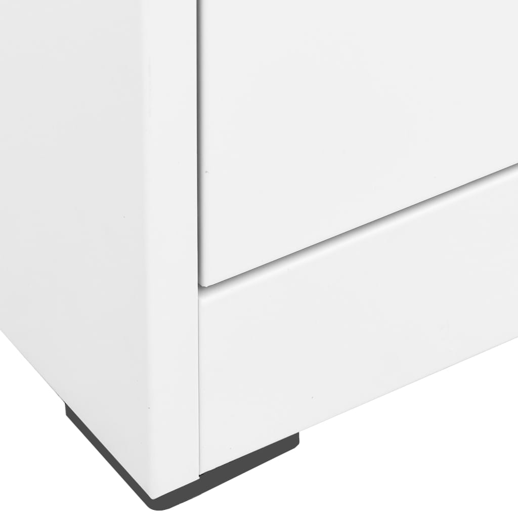 vidaXL Arkistokaappi valkoinen 90x46x164 cm teräs