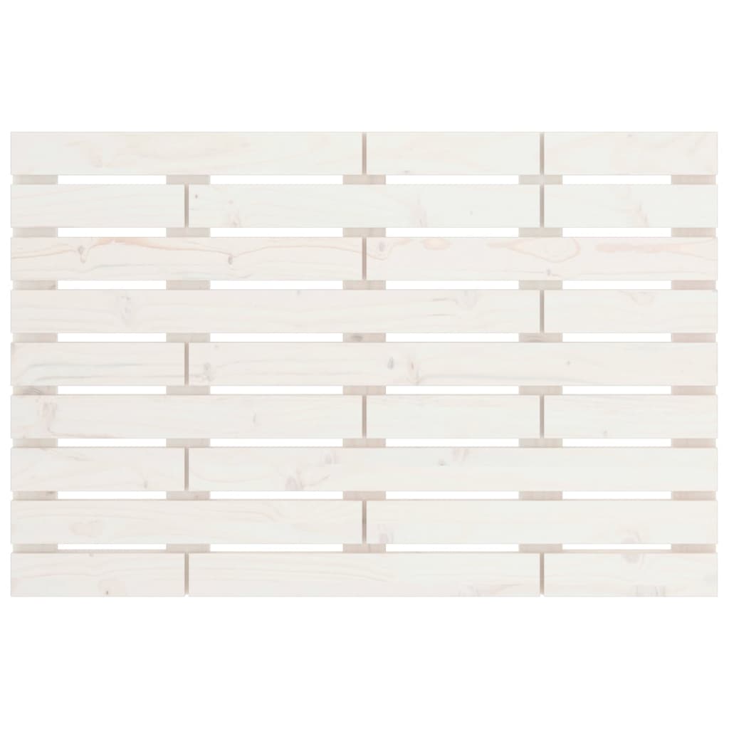 vidaXL Sängynpääty seinälle valkoinen 81x3x63 cm täysi mänty