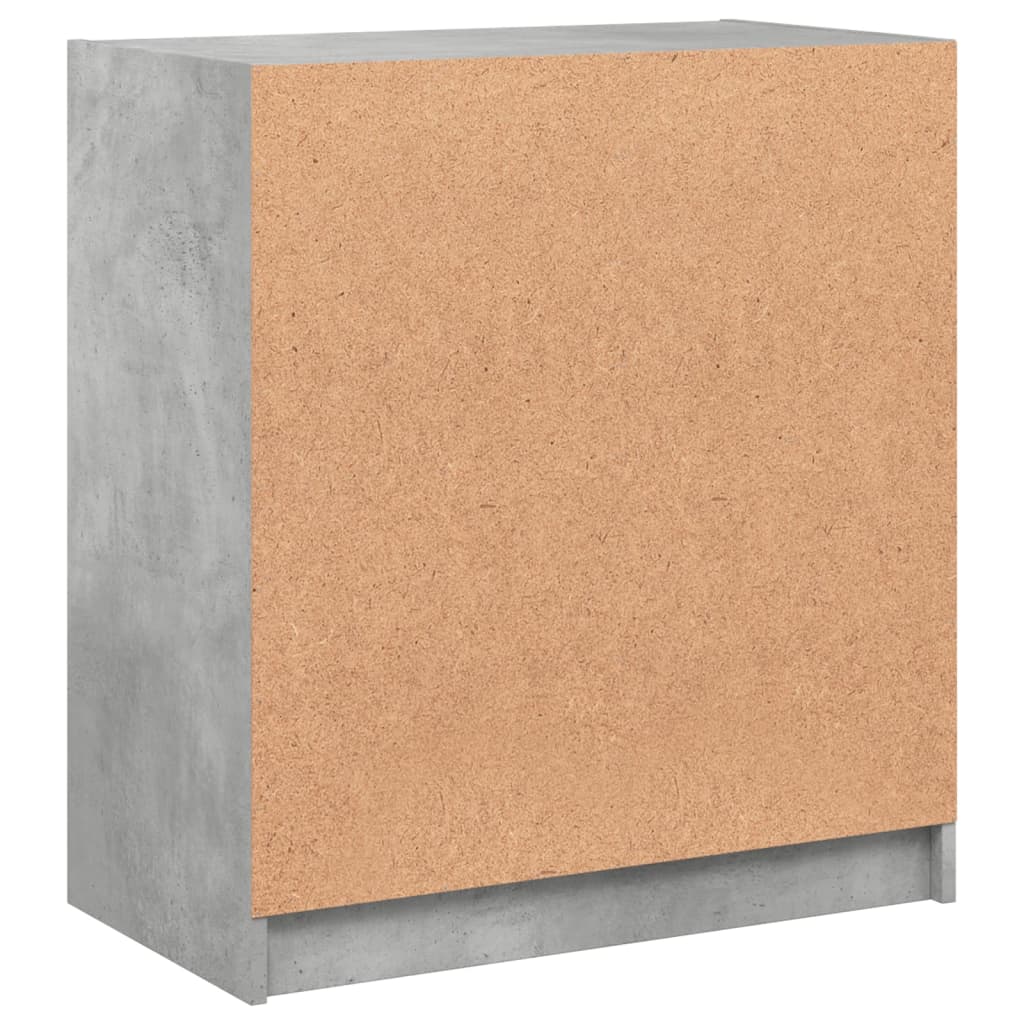 vidaXL Sivukaappi lasiovilla betoninharmaa 68x37x75,5 cm