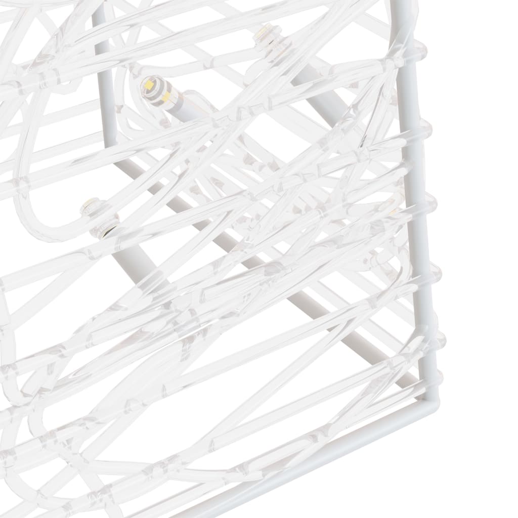 vidaXL LED-koristevalokartio kylmä valkoinen akryyli 120 cm