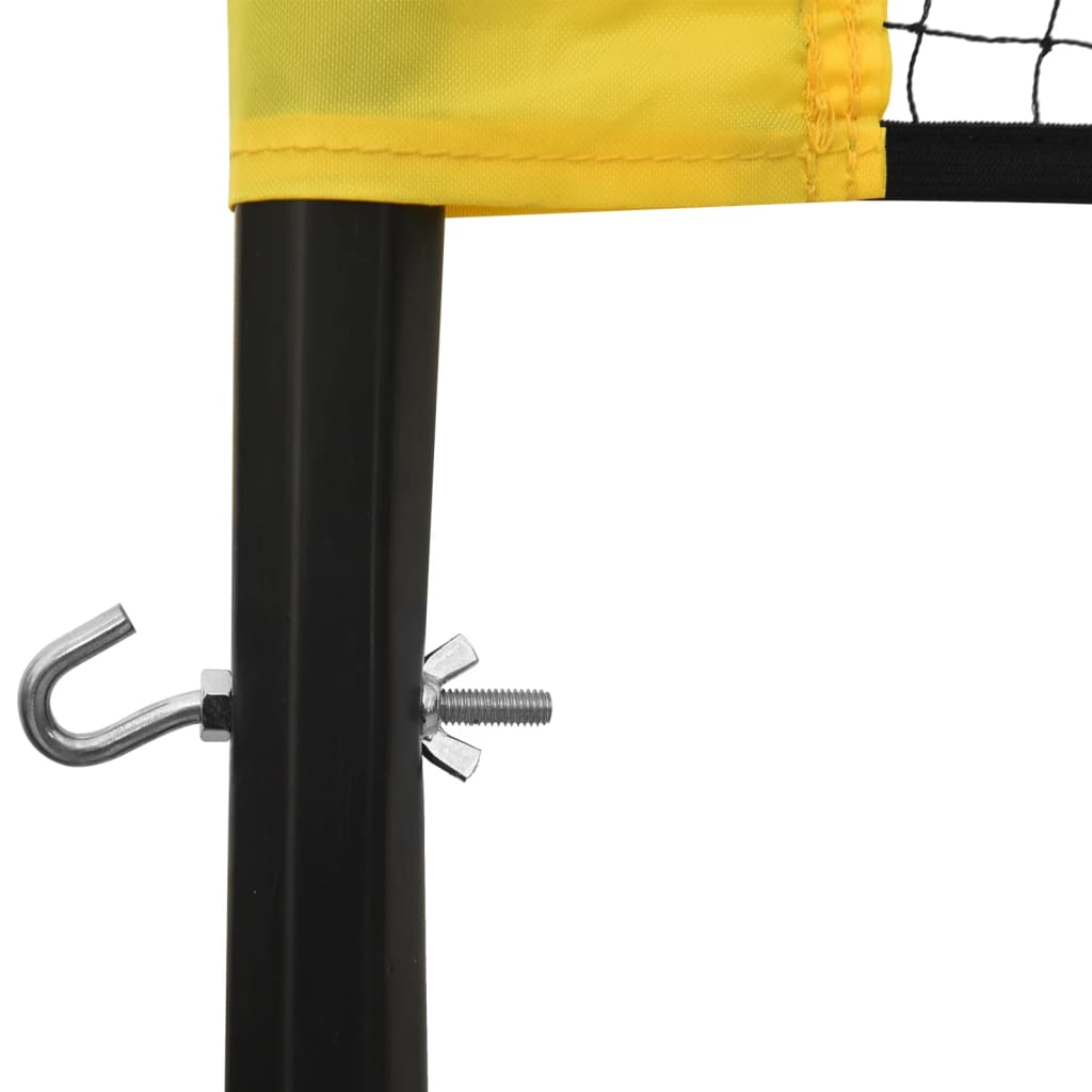 vidaXL Sulkapalloverkko keltainen ja musta 600x155 cm PE-kangas