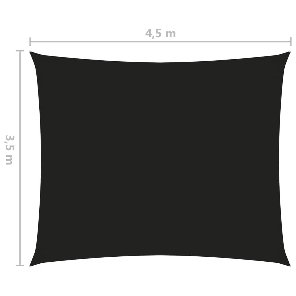 vidaXL Aurinkopurje Oxford-kangas suorakaide 3,5x4,5 m musta
