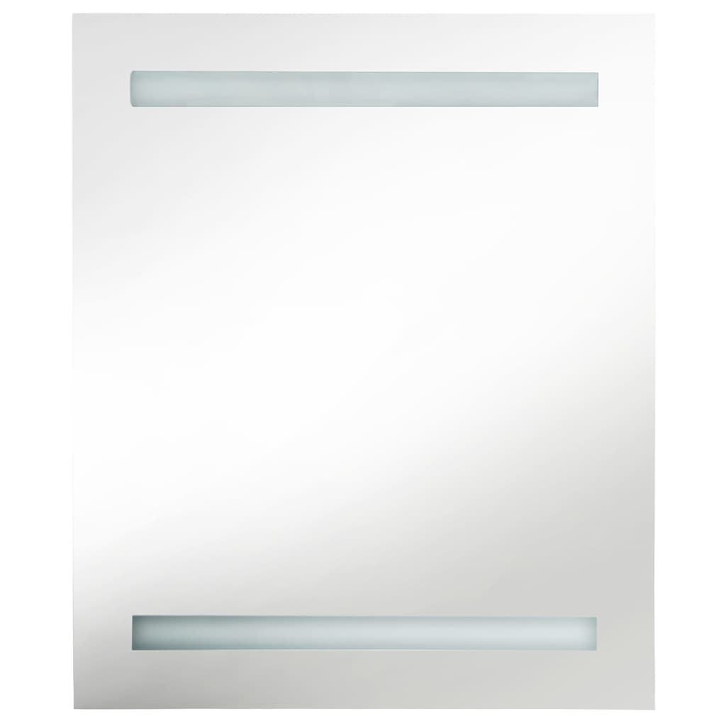 vidaXL LED kylpyhuoneen peilikaappi kiiltävä musta 50x14x60 cm