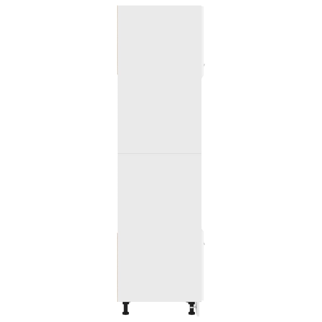 vidaXL Mikroaaltouunin kaappi valkoinen 60x57x207cm lastulevy