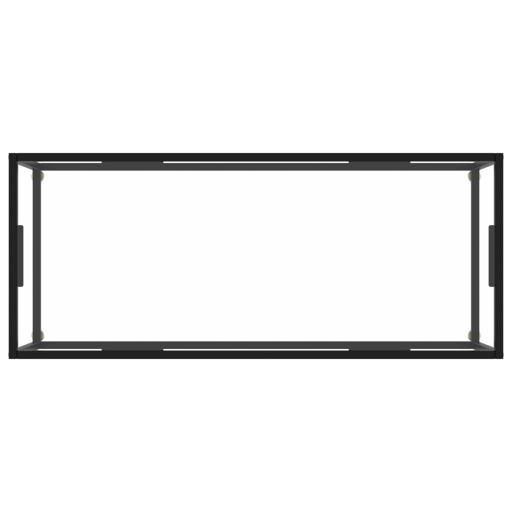 vidaXL Sohvapöytä musta karkaistu lasi 120x50x35 cm