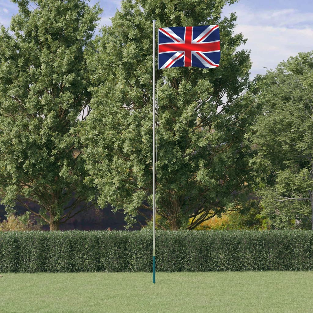 vidaXL Iso-Britannian lippu ja lipputanko 6,23 m alumiini