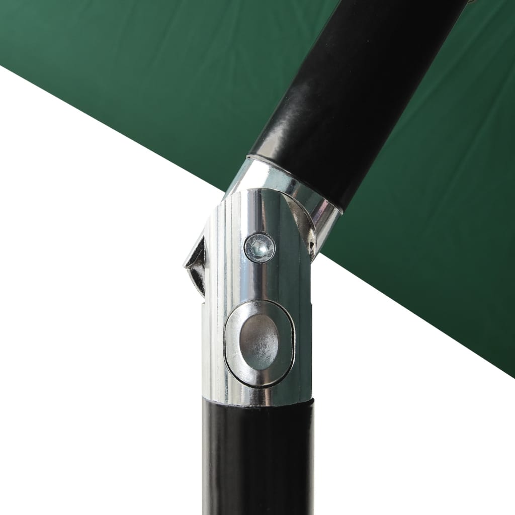 vidaXL 3-tasoinen aurinkovarjo alumiinitanko vihreä 2 m