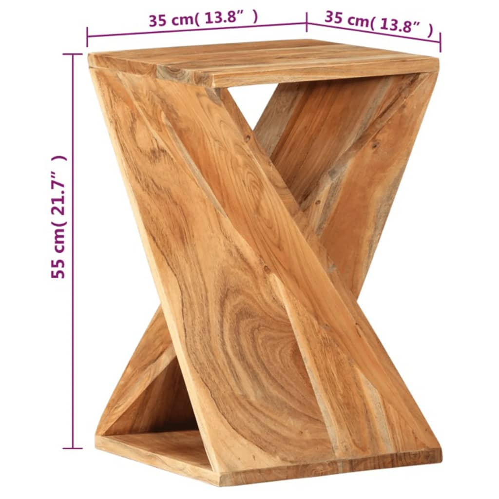 vidaXL Sivupöytä 35x35x55 cm täysi akasiapuu