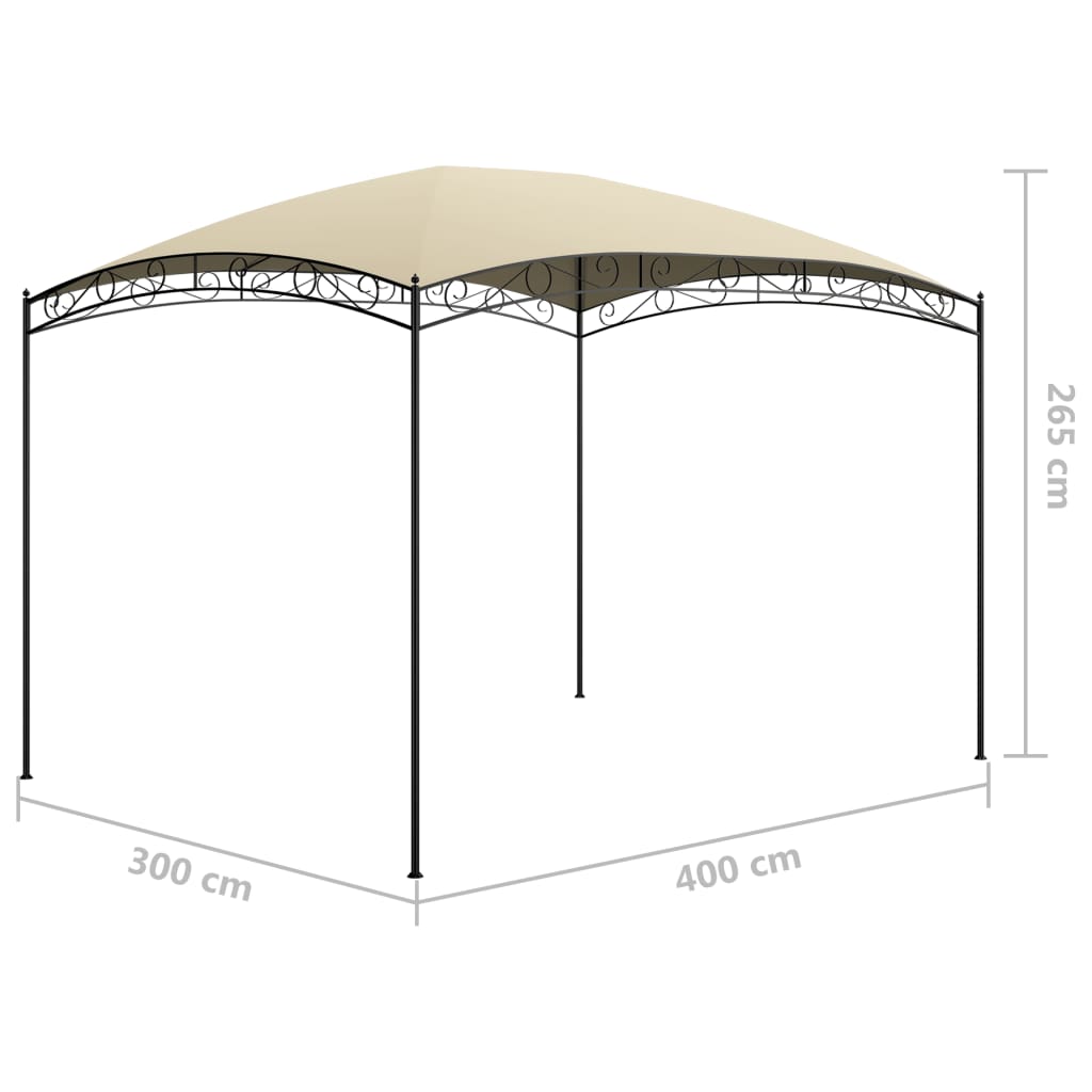 vidaXL Huvimaja 3x4x2,65 m kerma 180 g/m²