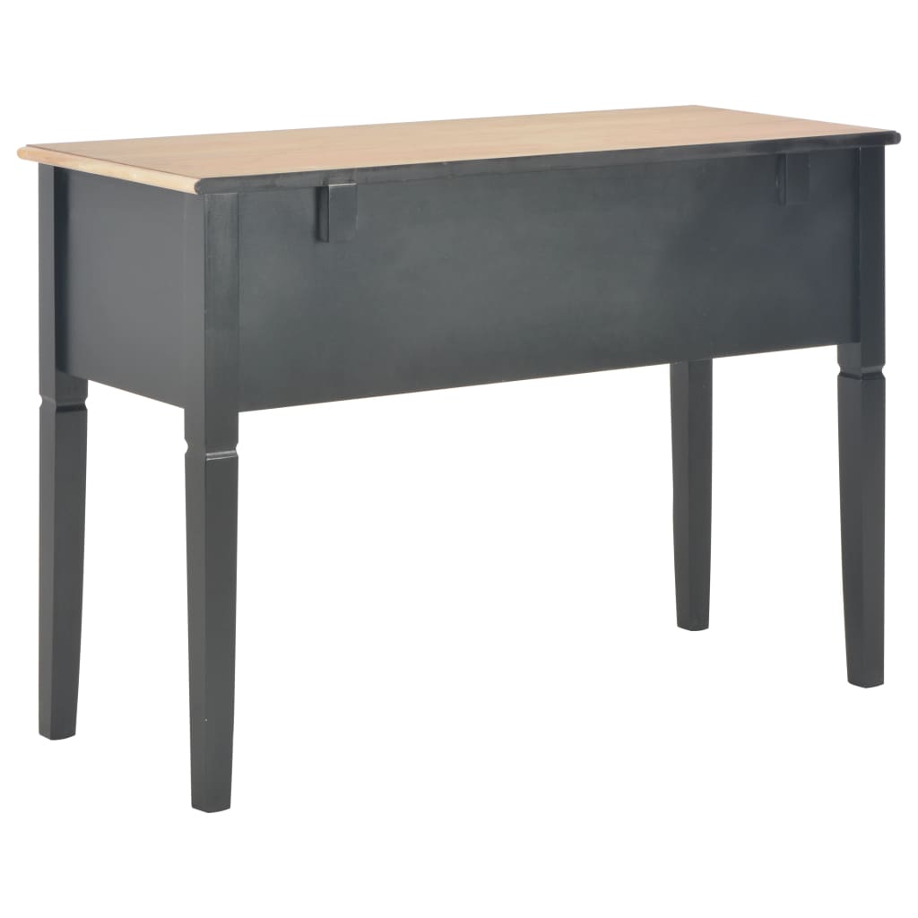 vidaXL Kirjoituspöytä musta 109,5x45x77,5 cm puinen