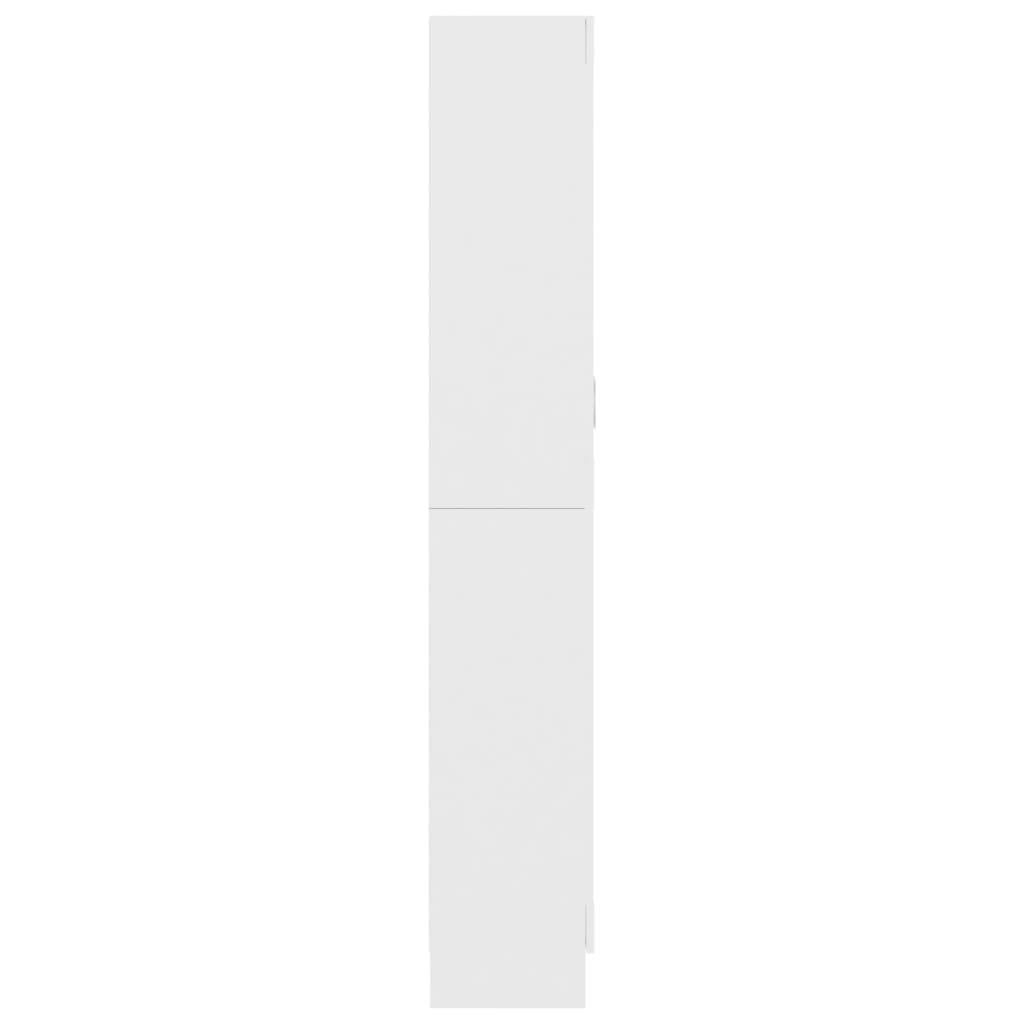 vidaXL Vitriinikaappi valkoinen 82,5x30,5x185,5 cm lastulevy