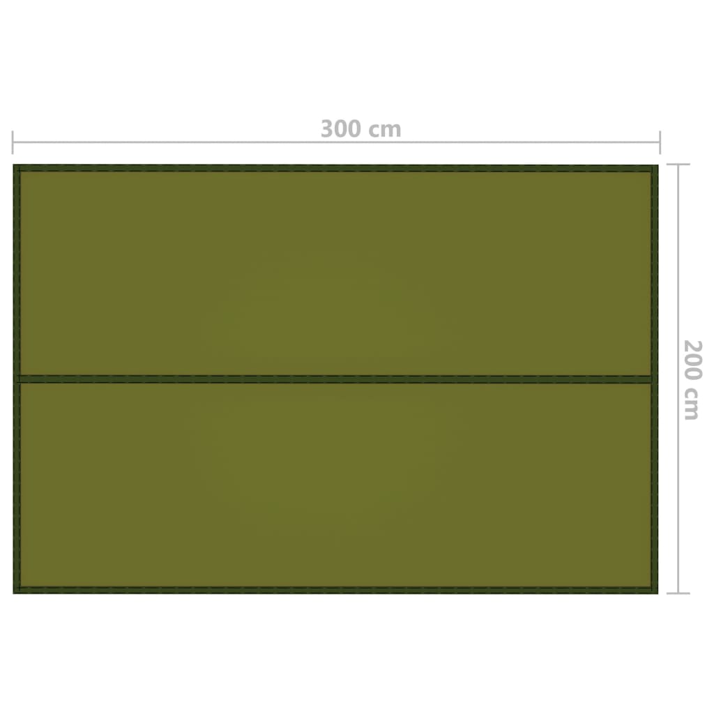 vidaXL Suojapeite ulkokäyttöön 3x2 m vihreä