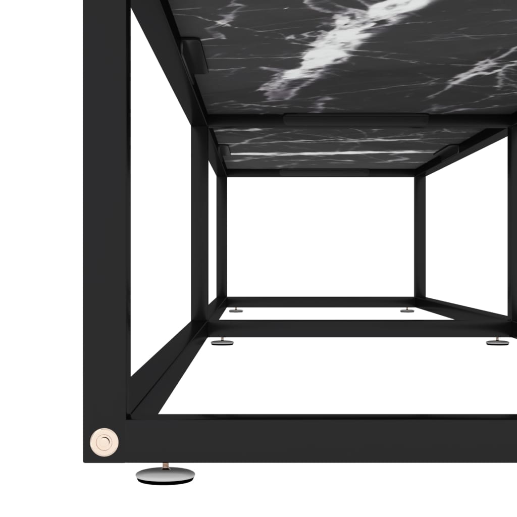 vidaXL TV-taso musta marmori 180x40x40,5 cm karkaistu lasi