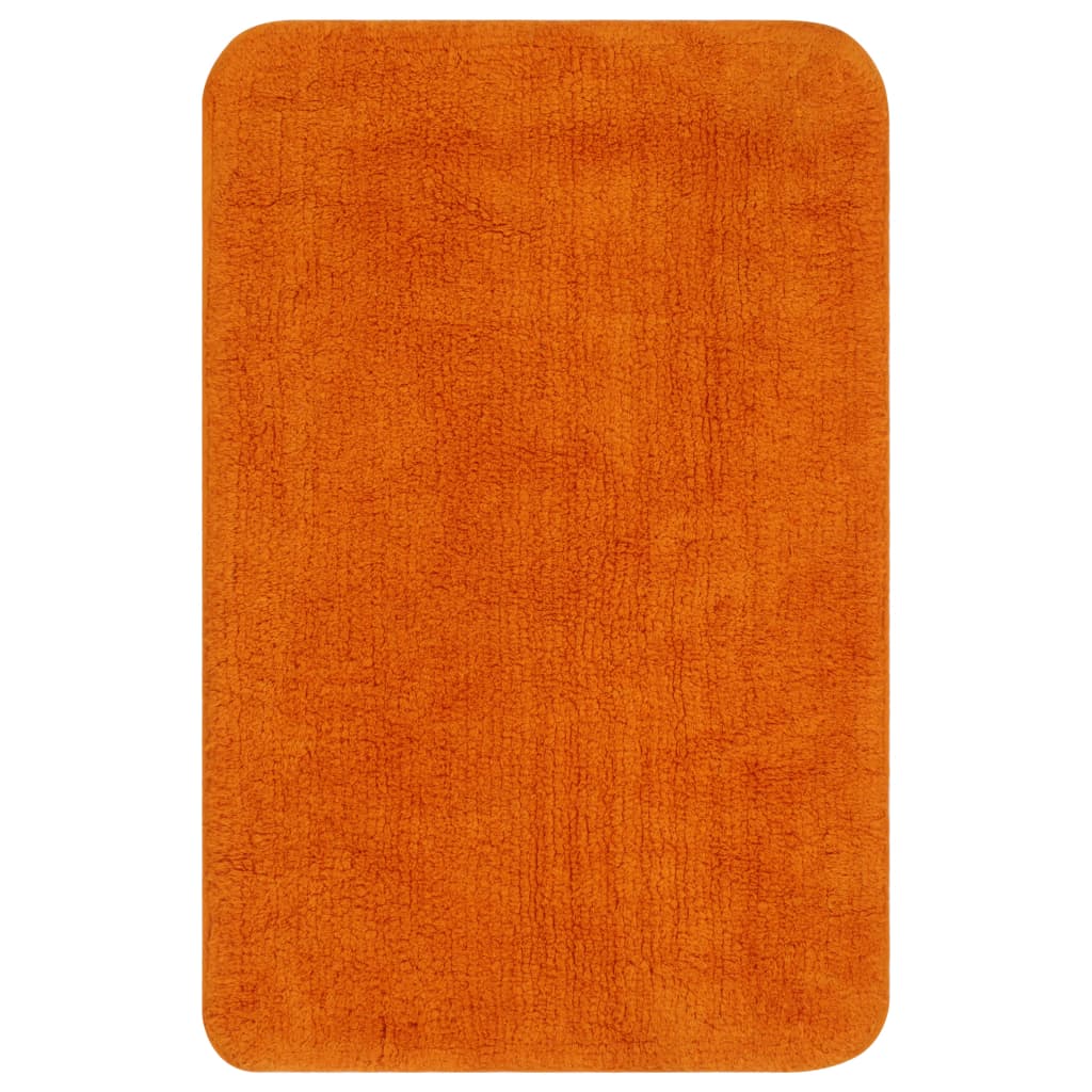 vidaXL Kylpyhuoneen mattosarja 3 osaa kangas oranssi