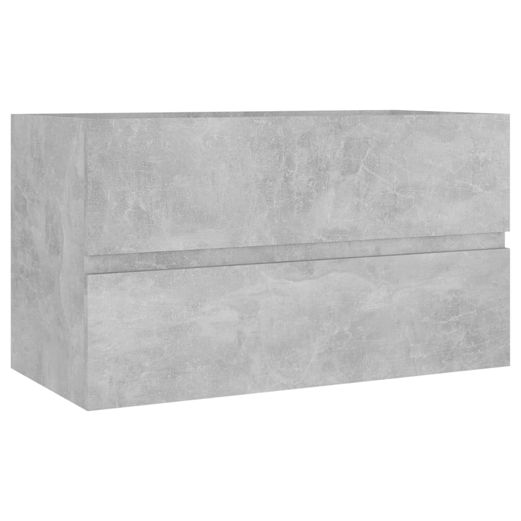 vidaXL Allaskaappi betoninharmaa 80x38,5x45 cm lastulevy