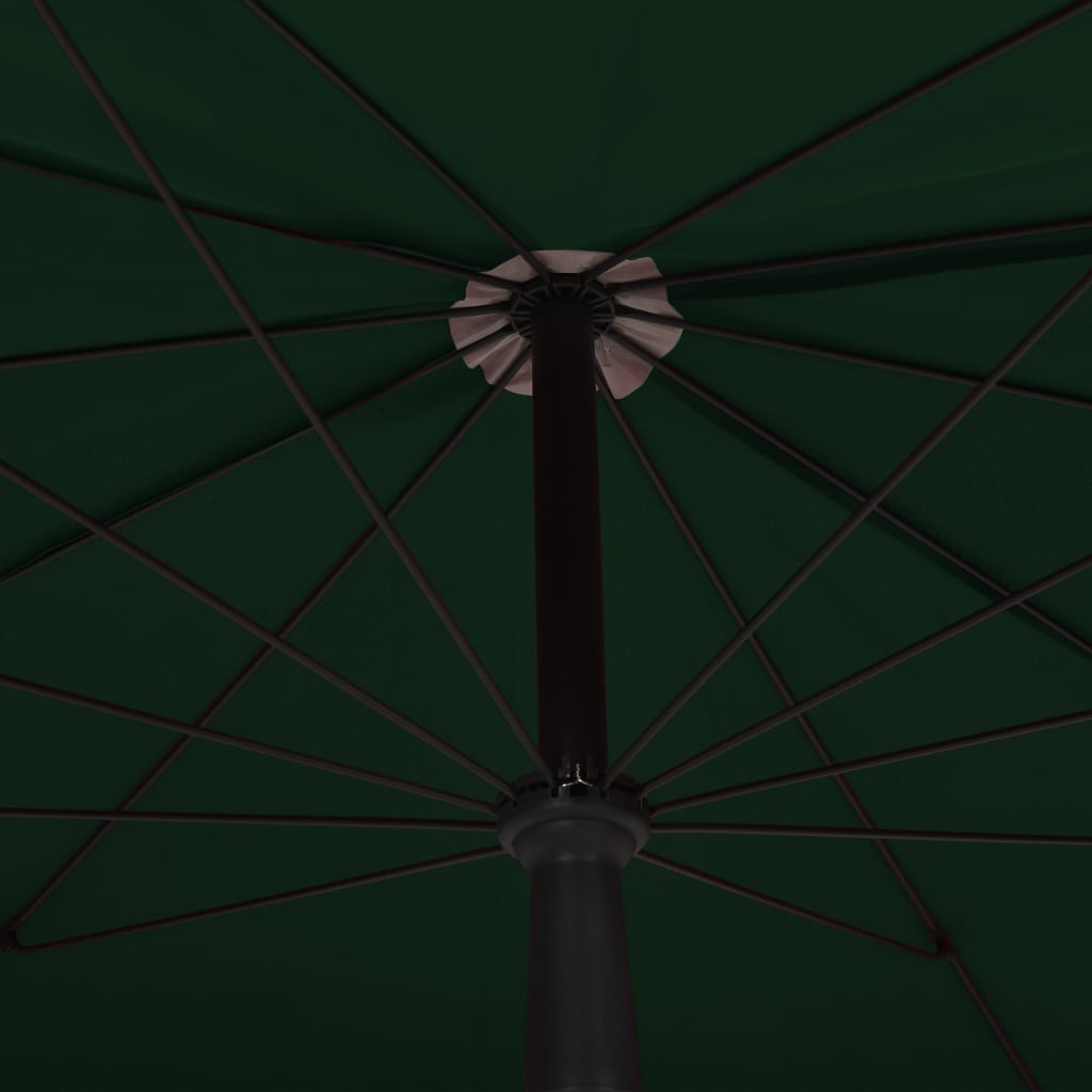 vidaXL Puutarhan Aurinkovarjo tangolla 200x130 cm vihreä