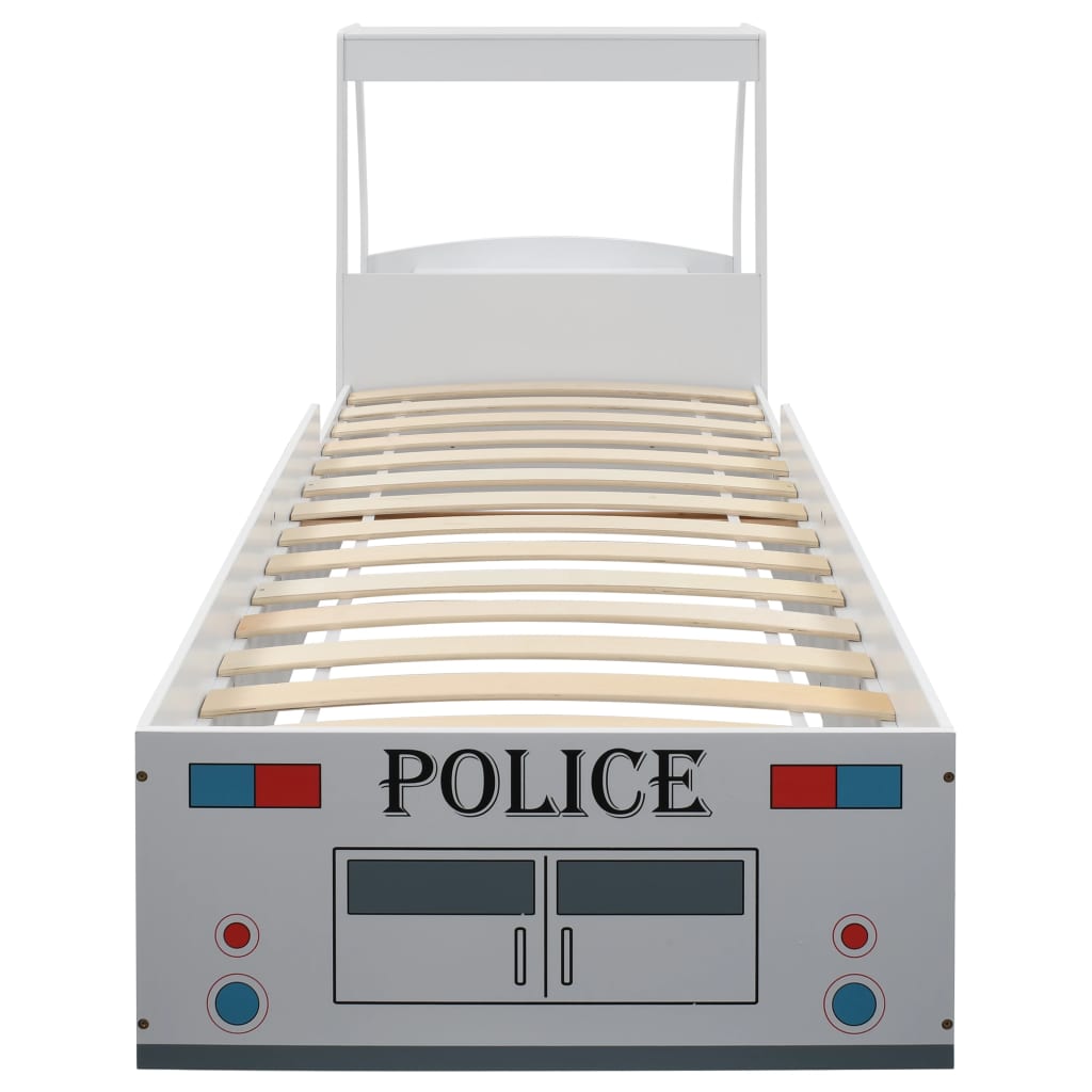 vidaXL Lastensänky pöydällä poliisiauto 90x200 cm