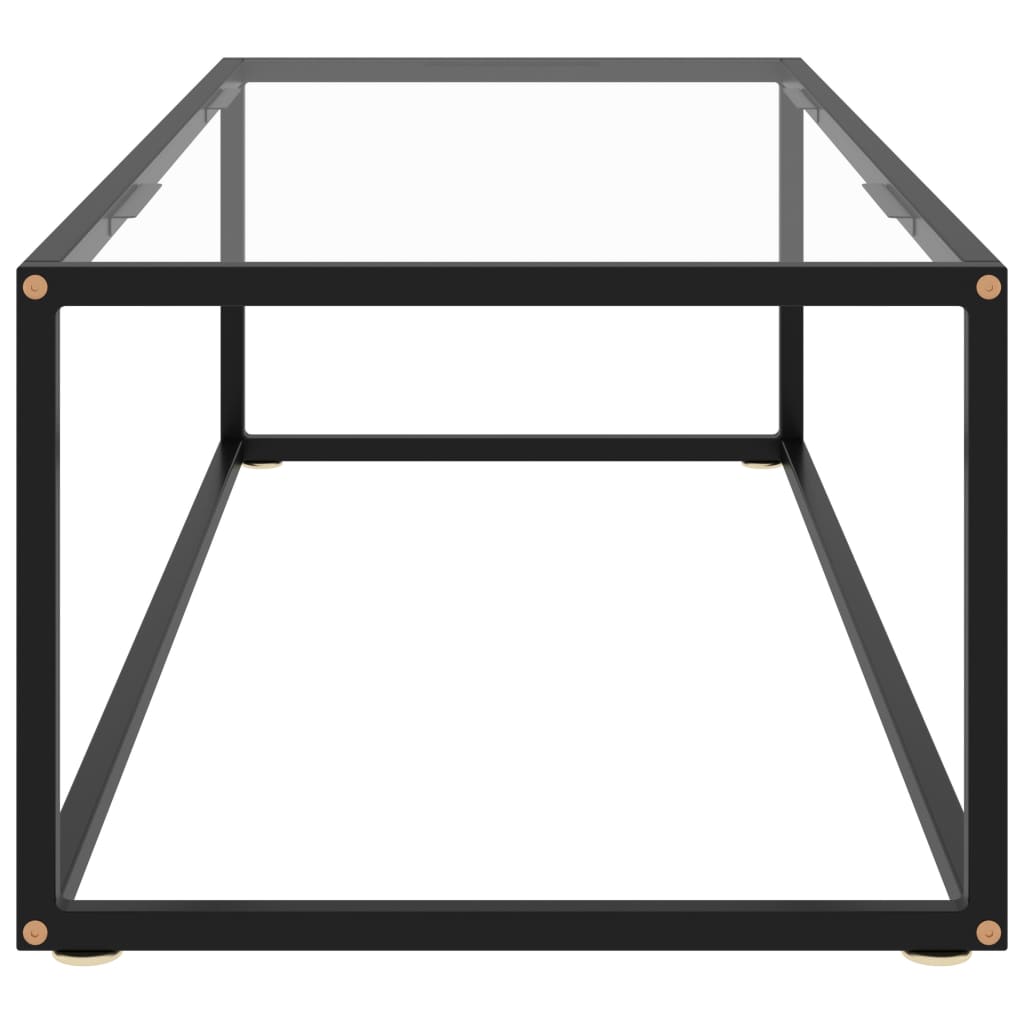 vidaXL Sohvapöytä musta karkaistu lasi 120x50x35 cm
