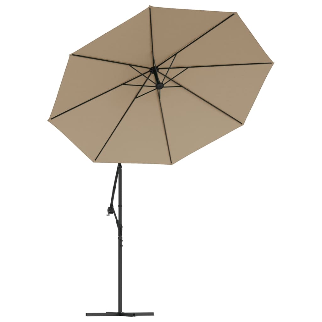 vidaXL Aurinkovarjon vaihtokangas harmaanruskea 350 cm