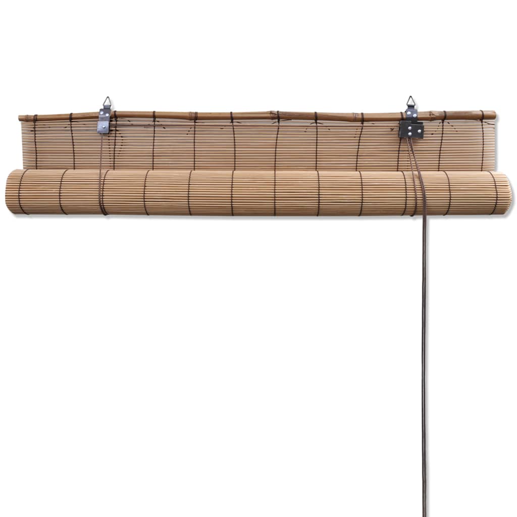 vidaXL Rullaverho bambu 140x220 cm ruskea