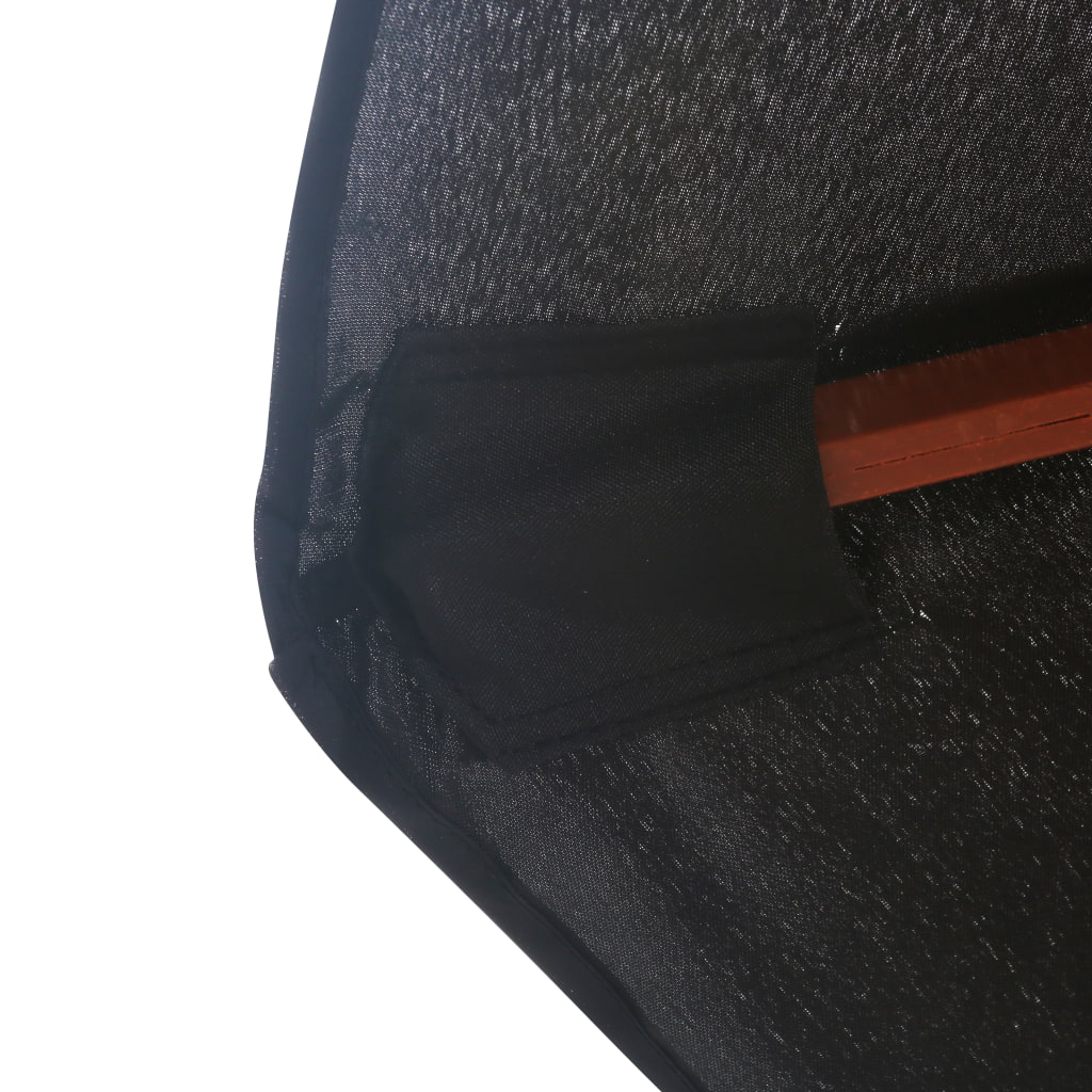 vidaXL Aurinkovarjo puurunko 350 cm musta