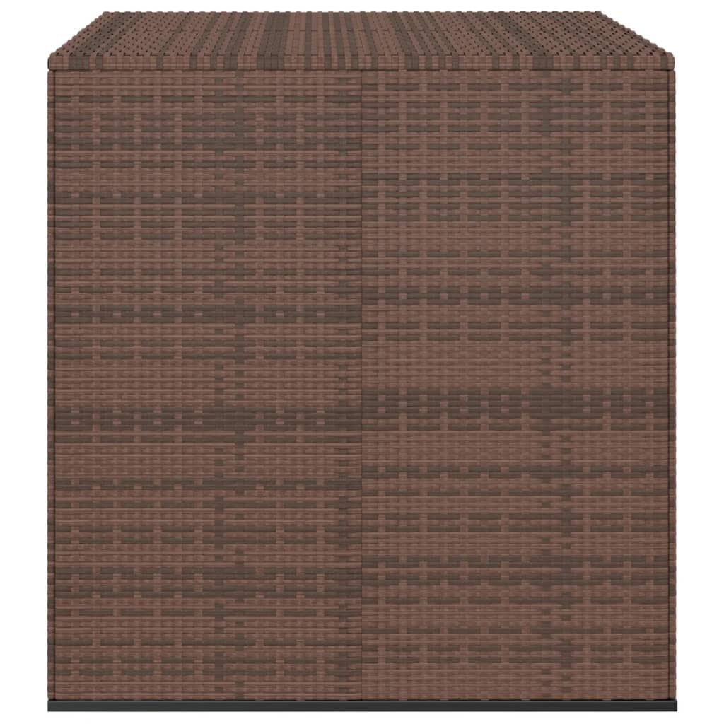 vidaXL Puutarhan säilytyslaatikko PE-rottinki 100x97,5x104 cm ruskea