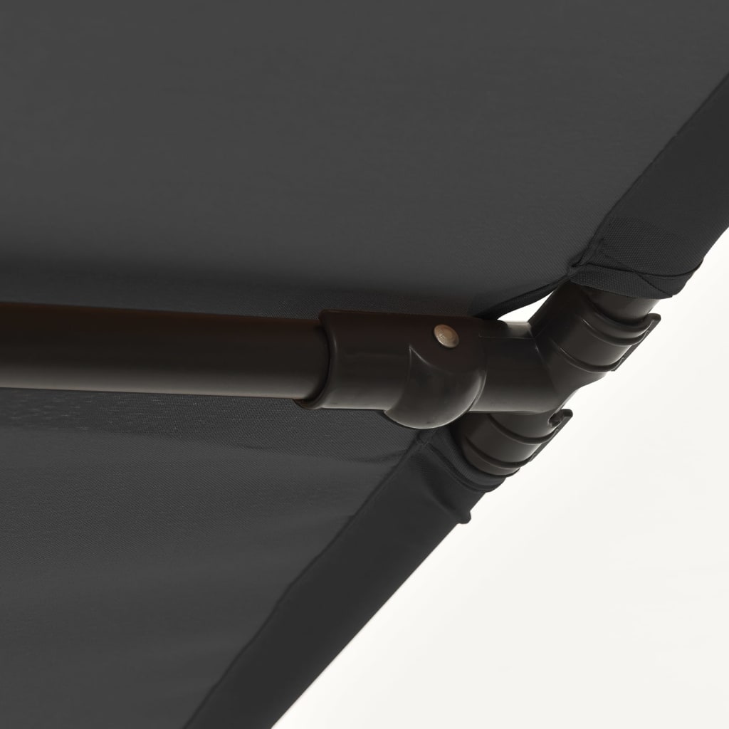 vidaXL Aurinkovarjo alumiinitanko 2x1,5 m antrasiitti