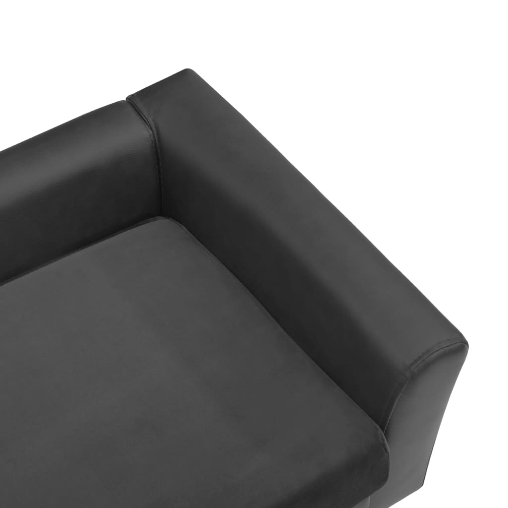 vidaXL Koiran sohva tummanharmaa 60x43x30 cm plyysi ja keinonahka