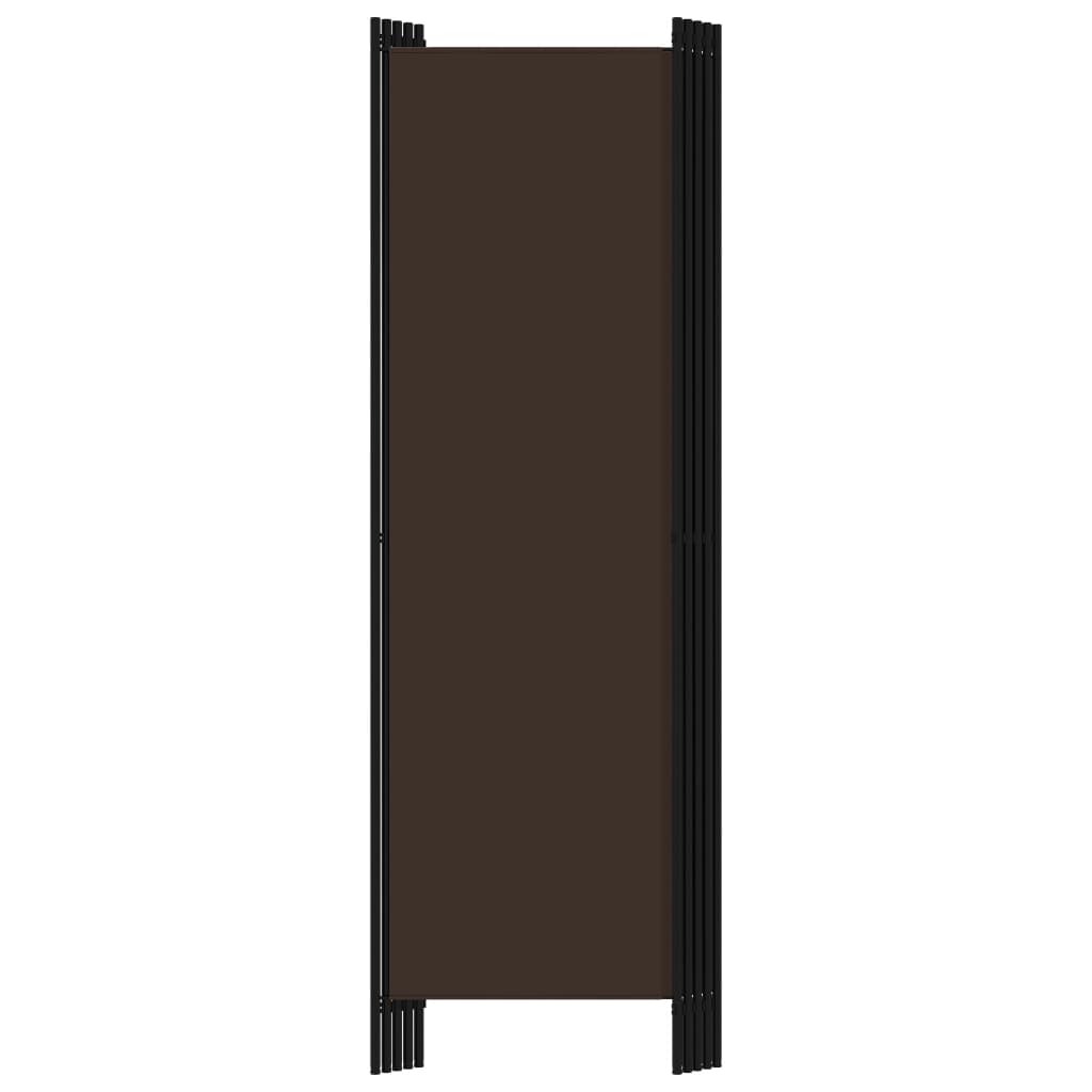 vidaXL 5-paneelinen tilanjakaja ruskea 250x180 cm