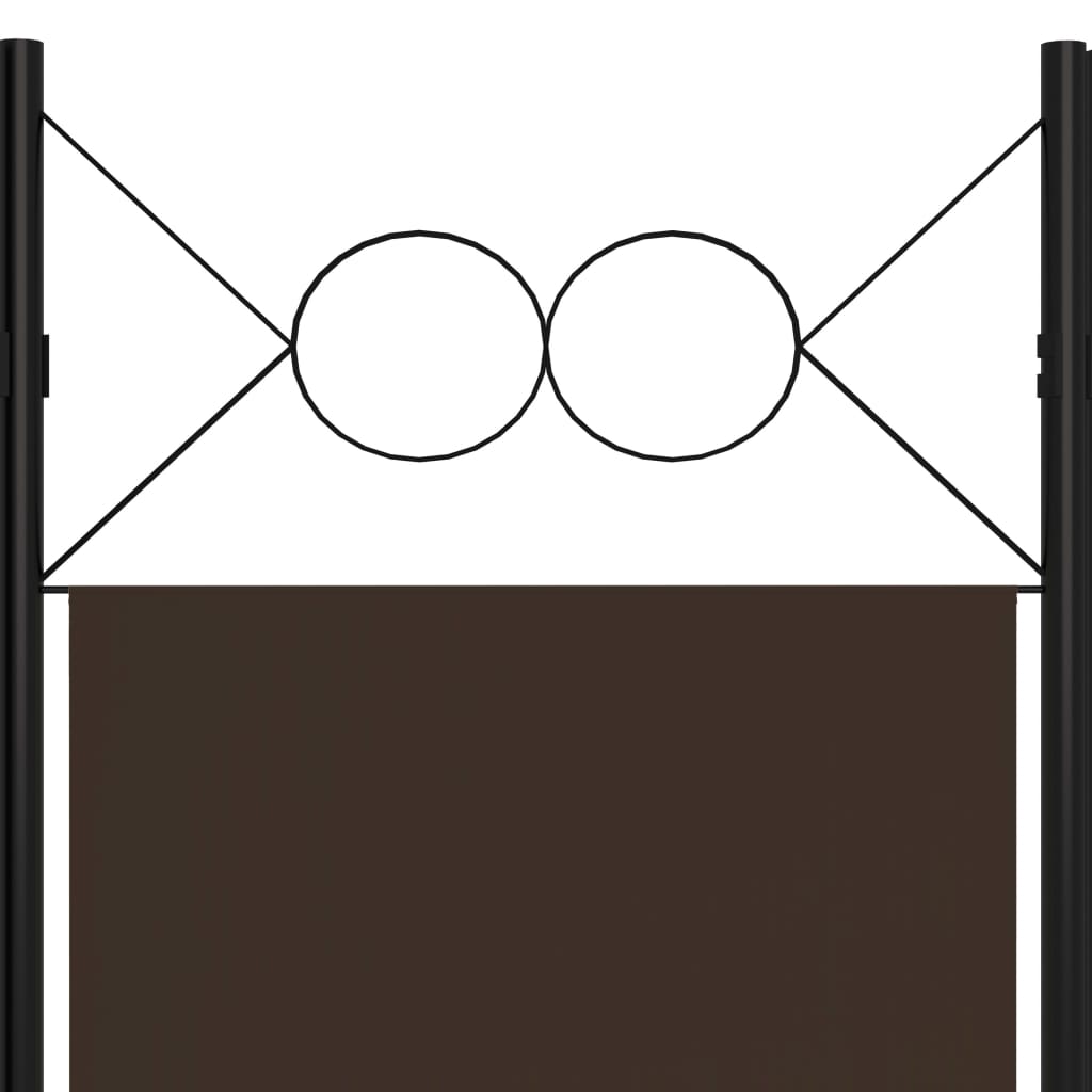 vidaXL 6-paneelinen tilanjakaja ruskea 240x180 cm