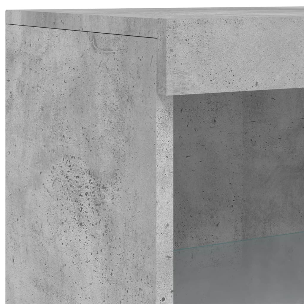 vidaXL Senkki LED-valoilla betoninharmaa 60,5x37x100 cm
