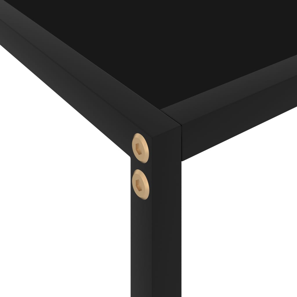 vidaXL Konsolipöytä musta 140x35x75 cm karkaistu lasi
