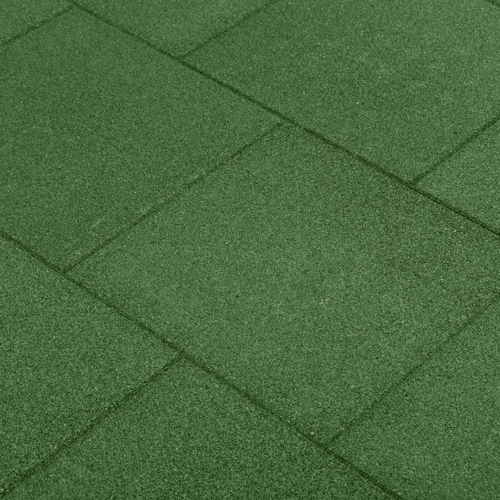 vidaXL Kaatumissuojalevyt 24 kpl kumi 50x50x3 cm vihreä