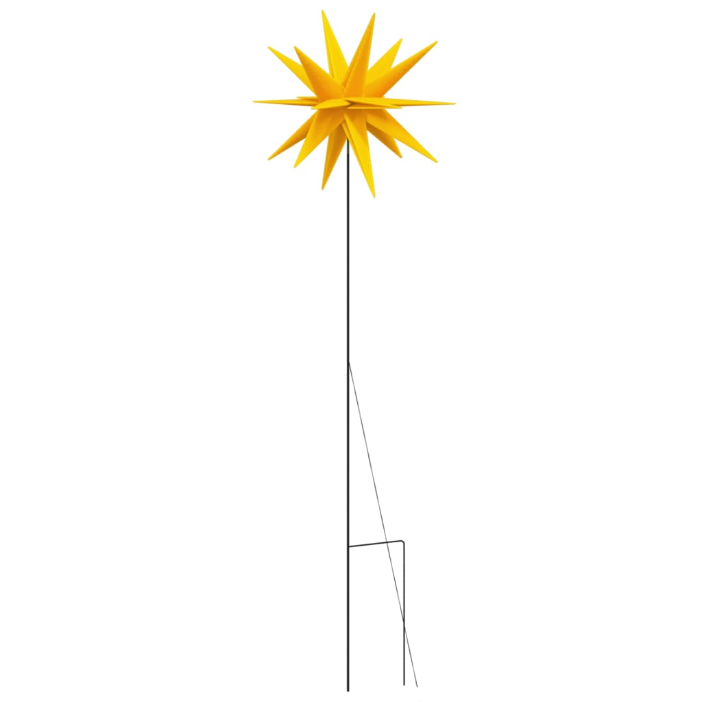 vidaXL Joulun LED-tähtivalo maapiikillä taitettava keltainen 57 cm