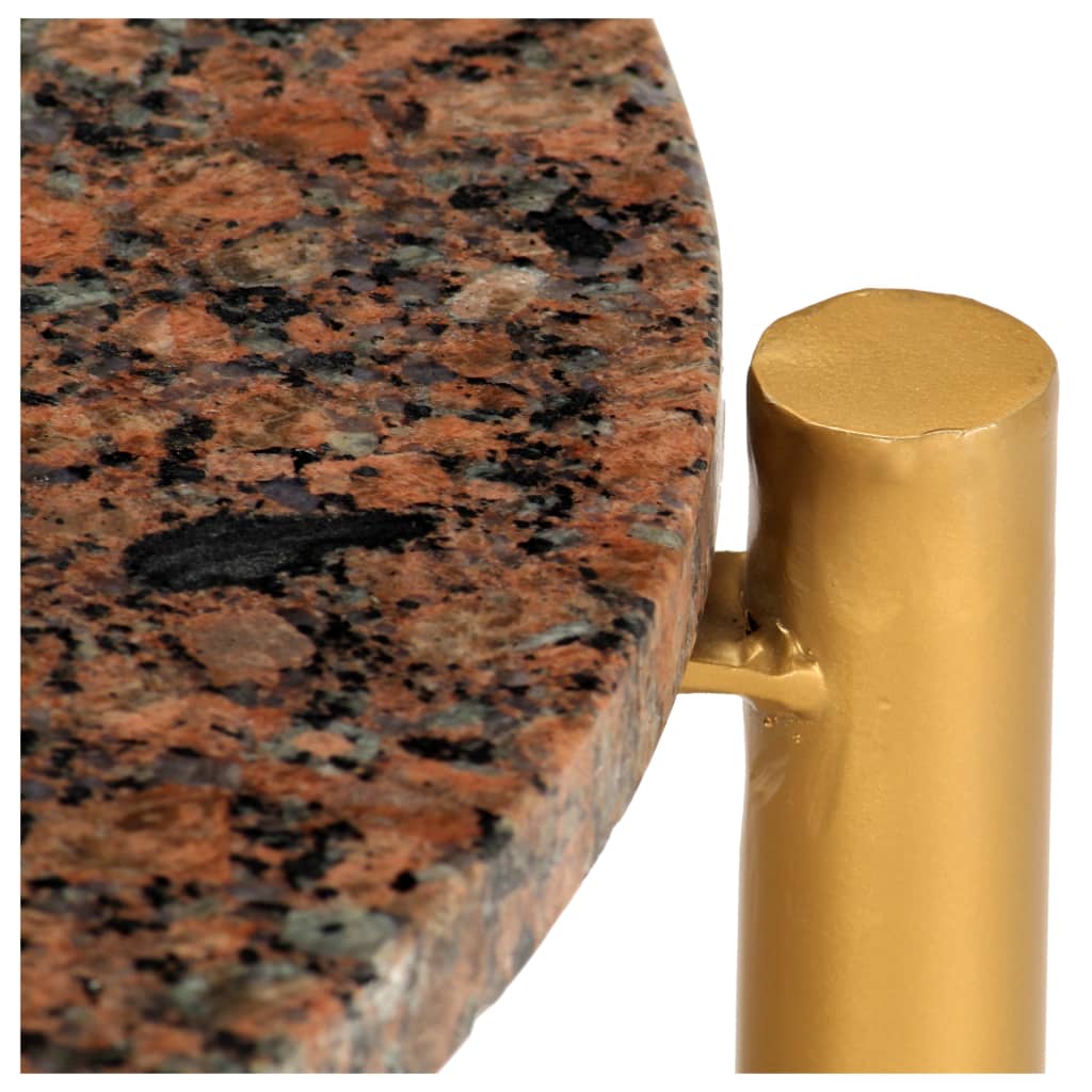vidaXL Sohvapöytä ruskea 40x40x40 cm aito kivi marmorikuviolla
