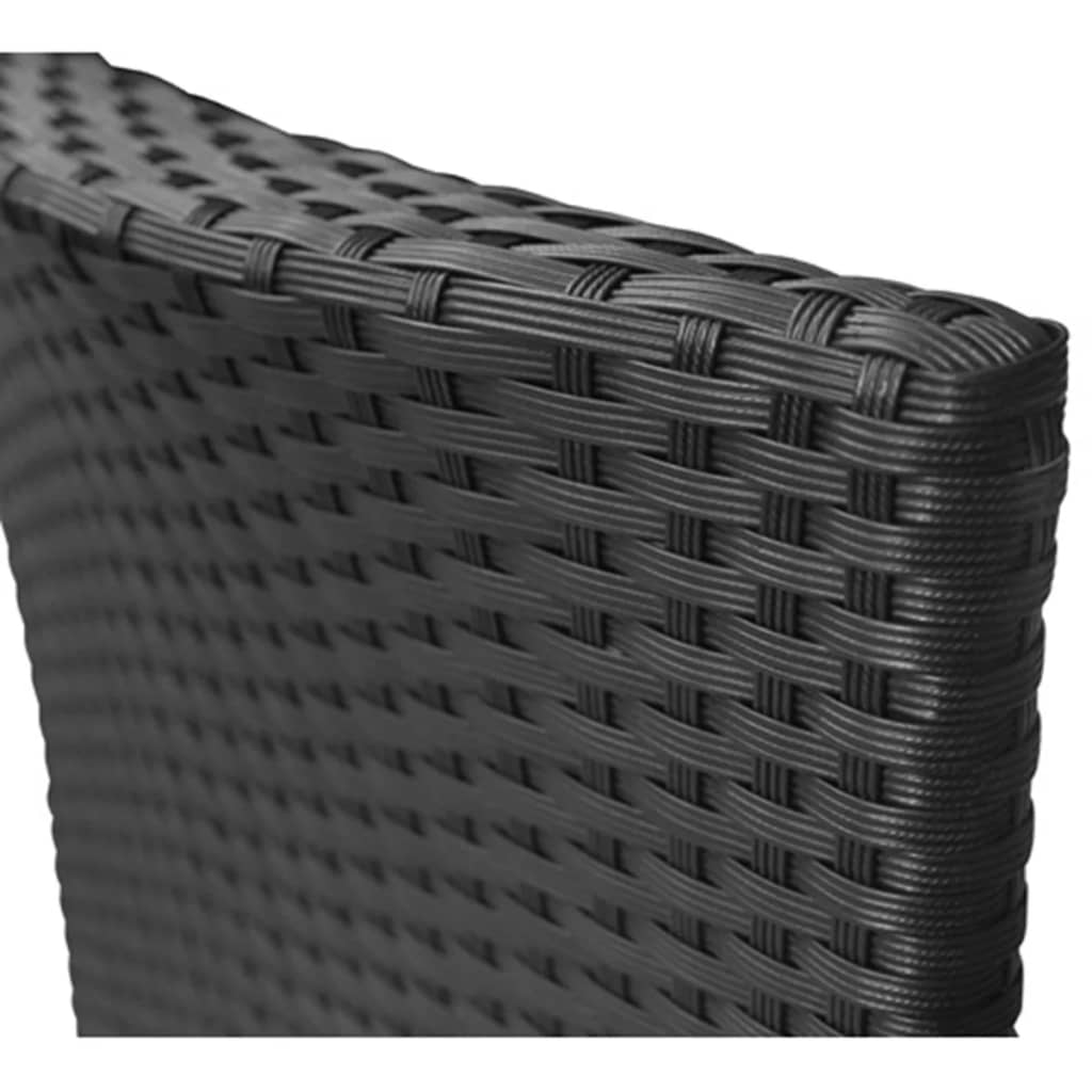 vidaXL Puutarhatuolit 2 kpl istuintyynyt polyrottinki musta