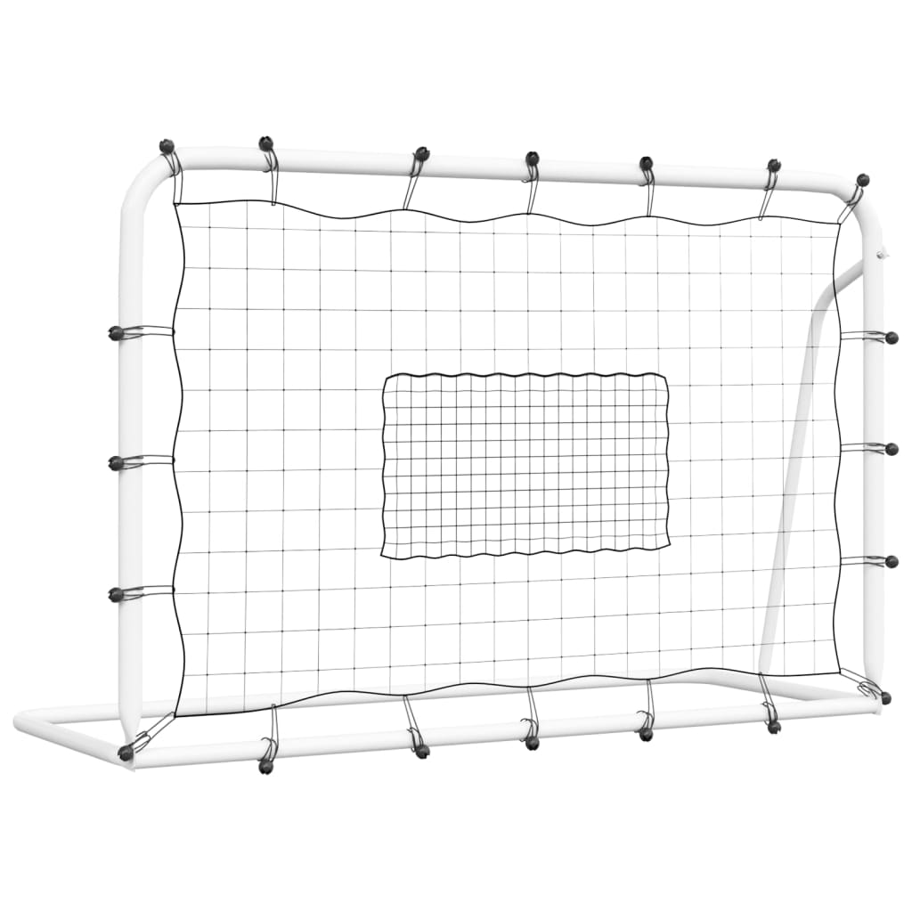 vidaXL Jalkapallomaali verkolla valkomusta 184x61x123 cm teräs ja PE