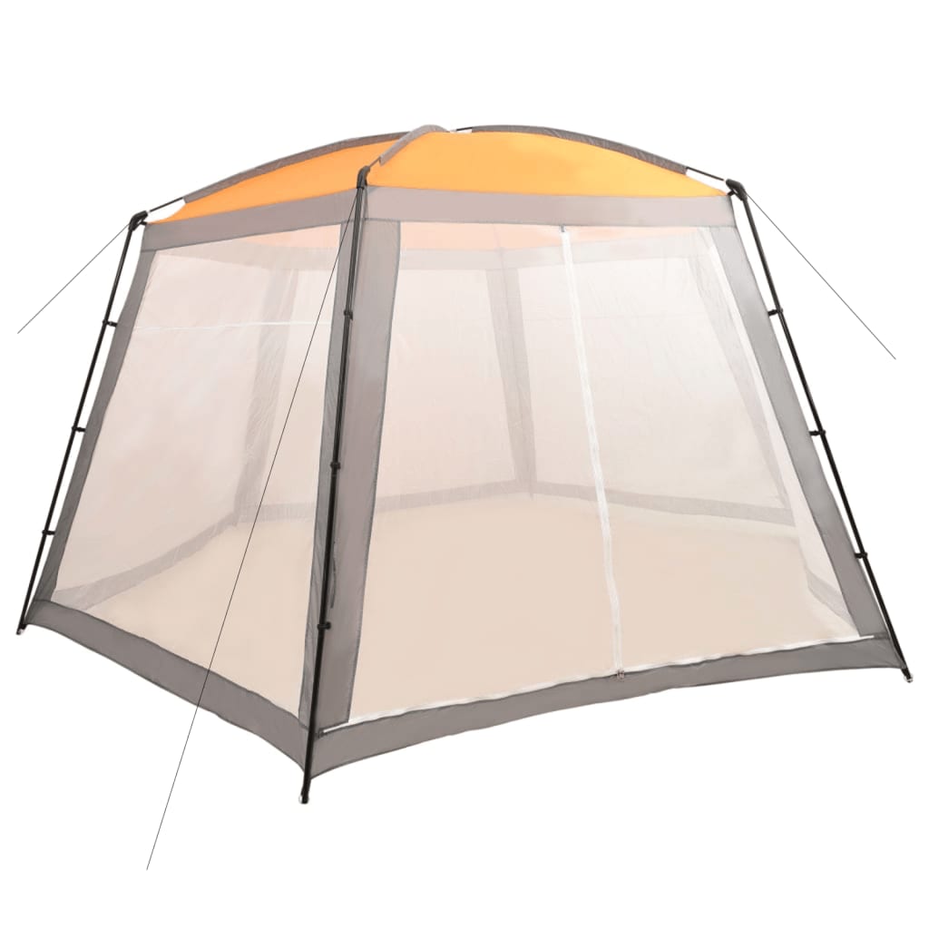 vidaXL Uima-altaan teltta kangas 590x520x250 cm harmaa