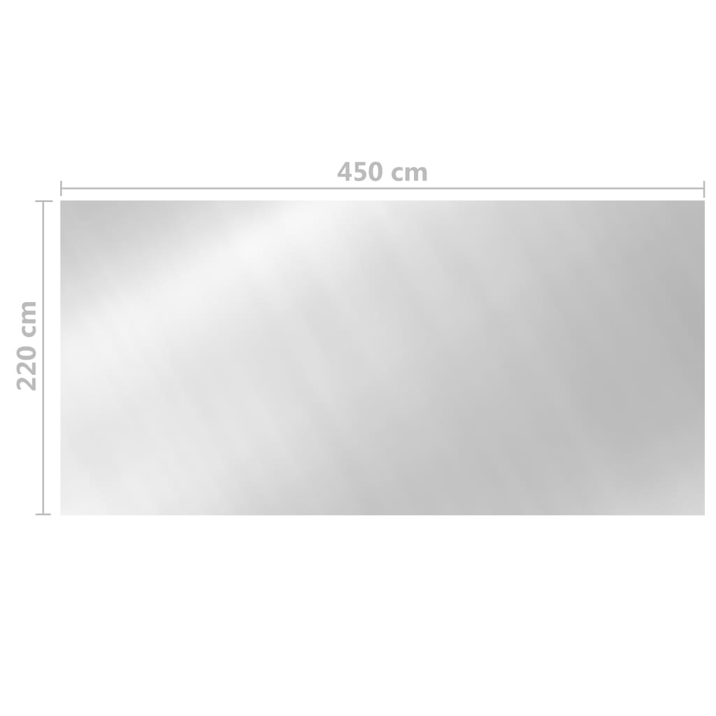 vidaXL Uima-altaan suoja hopea 450x220 cm PE
