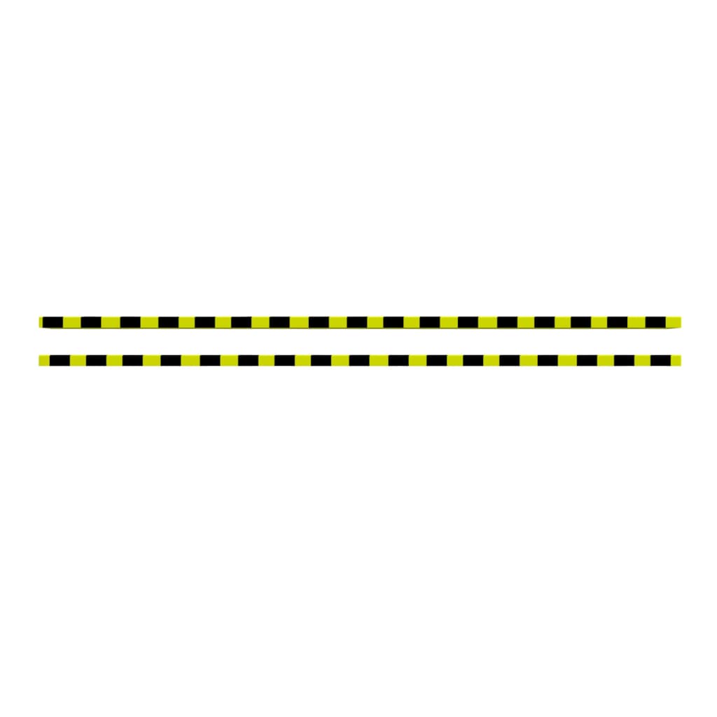 vidaXL Kulmasuojat 2 kpl keltainen ja musta 6x2x101,5 cm PU