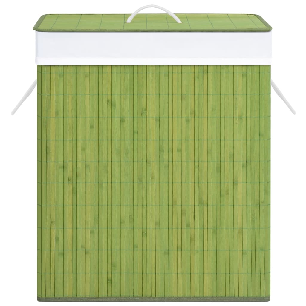 vidaXL Bambu pyykkikori 1 osio vihreä 83 l