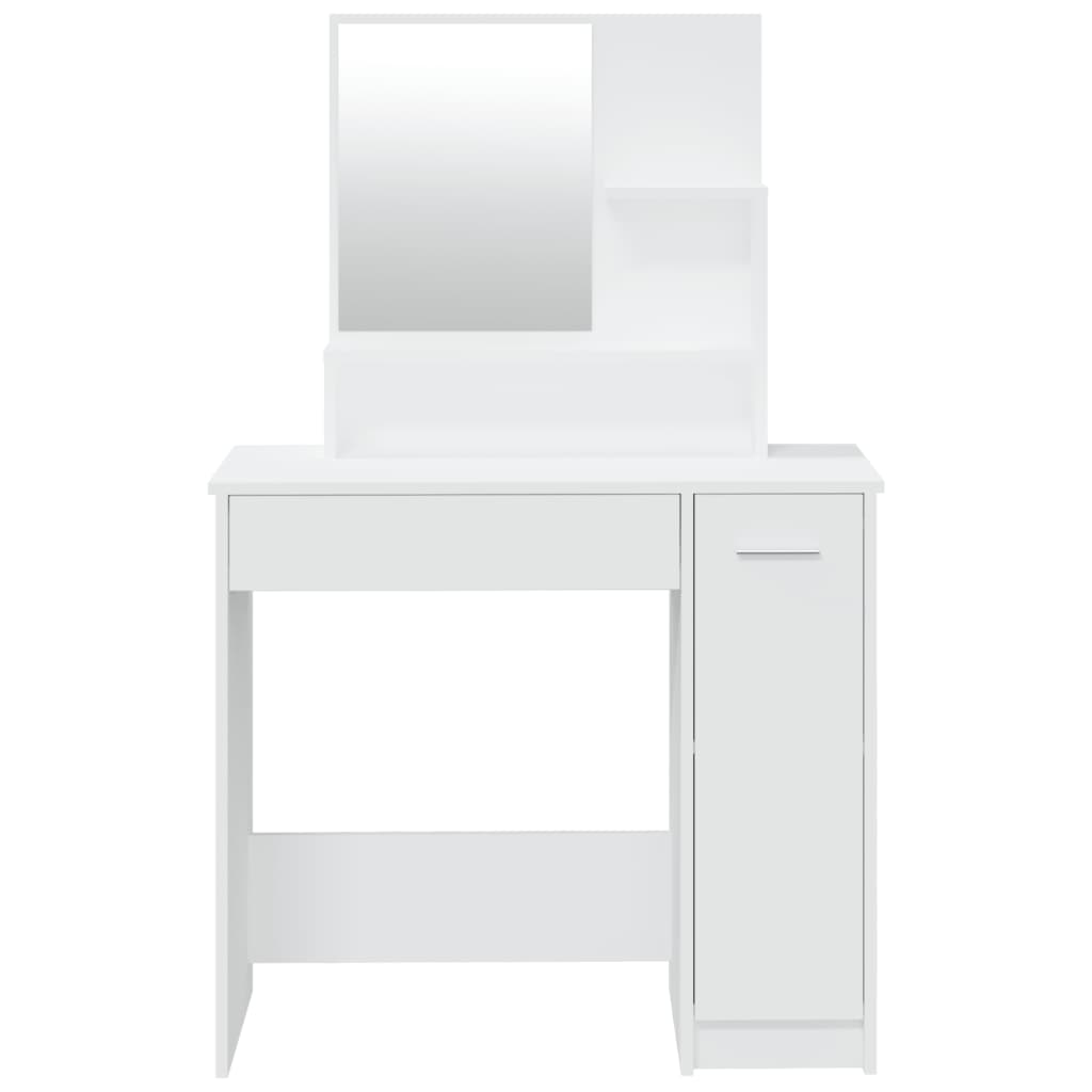 VidaXL Peilipöytä valkoinen 86,5x35x136 cm