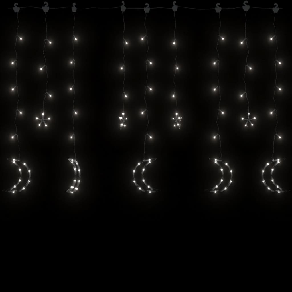 vidaXL Tähti ja kuu keijuvalot kaukosäädin 345xLED kylmä valkoinen