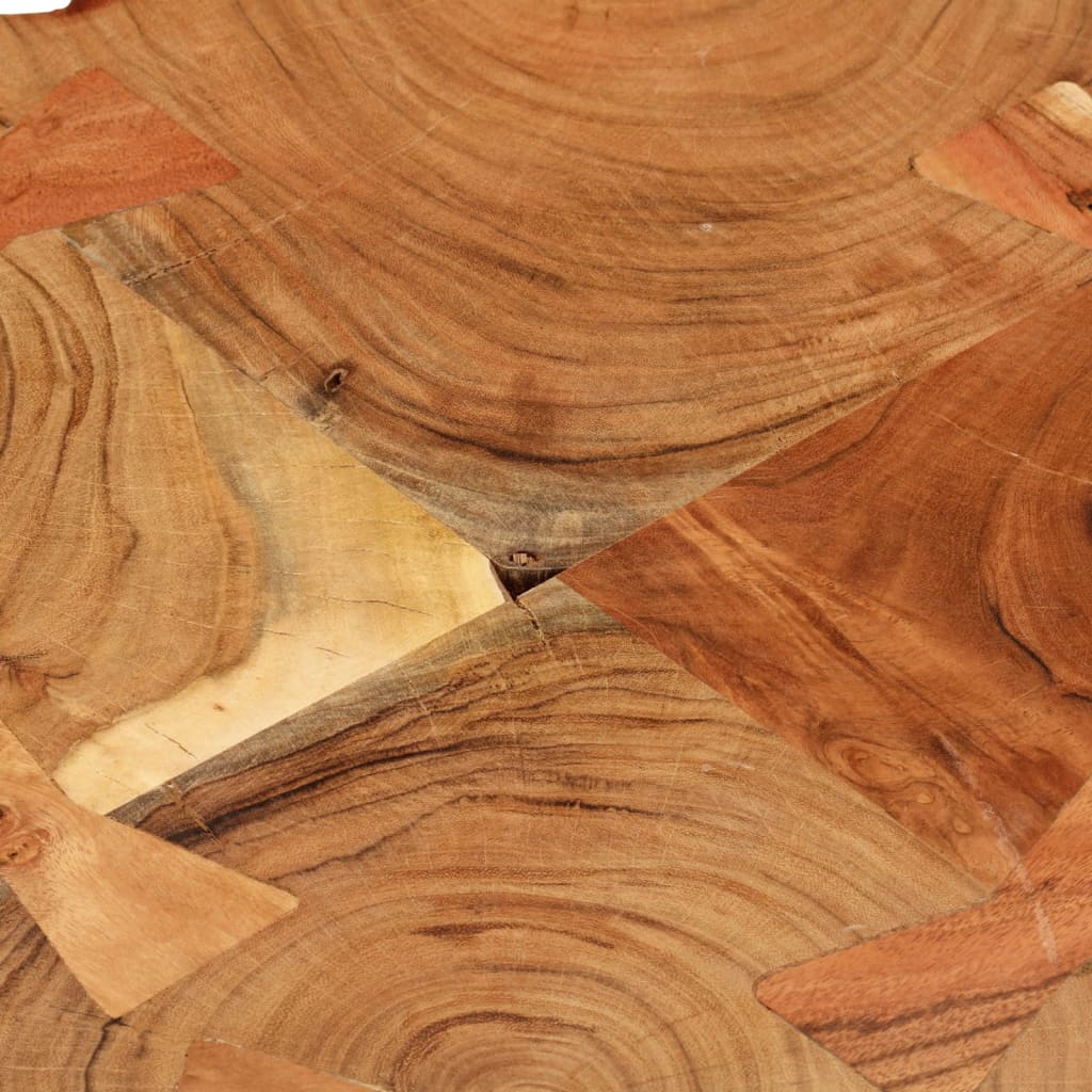 vidaXL Sohvapöytä 35 cm 6 puunrunkolevyä Kiinteä seesampuu