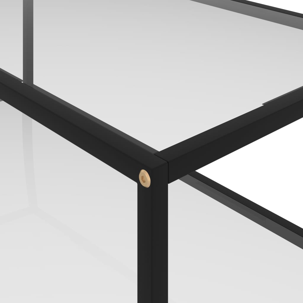 vidaXL Sohvapöytä läpinäkyvä 100x50x35 cm karkaistu lasi