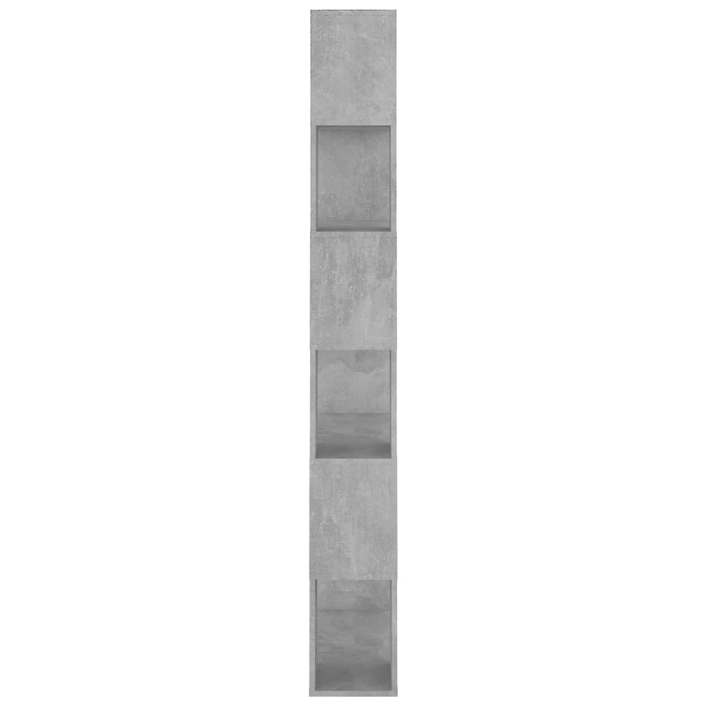 vidaXL Kirjahylly/tilanjakaja betoninharmaa 80x24x186 cm lastulevy