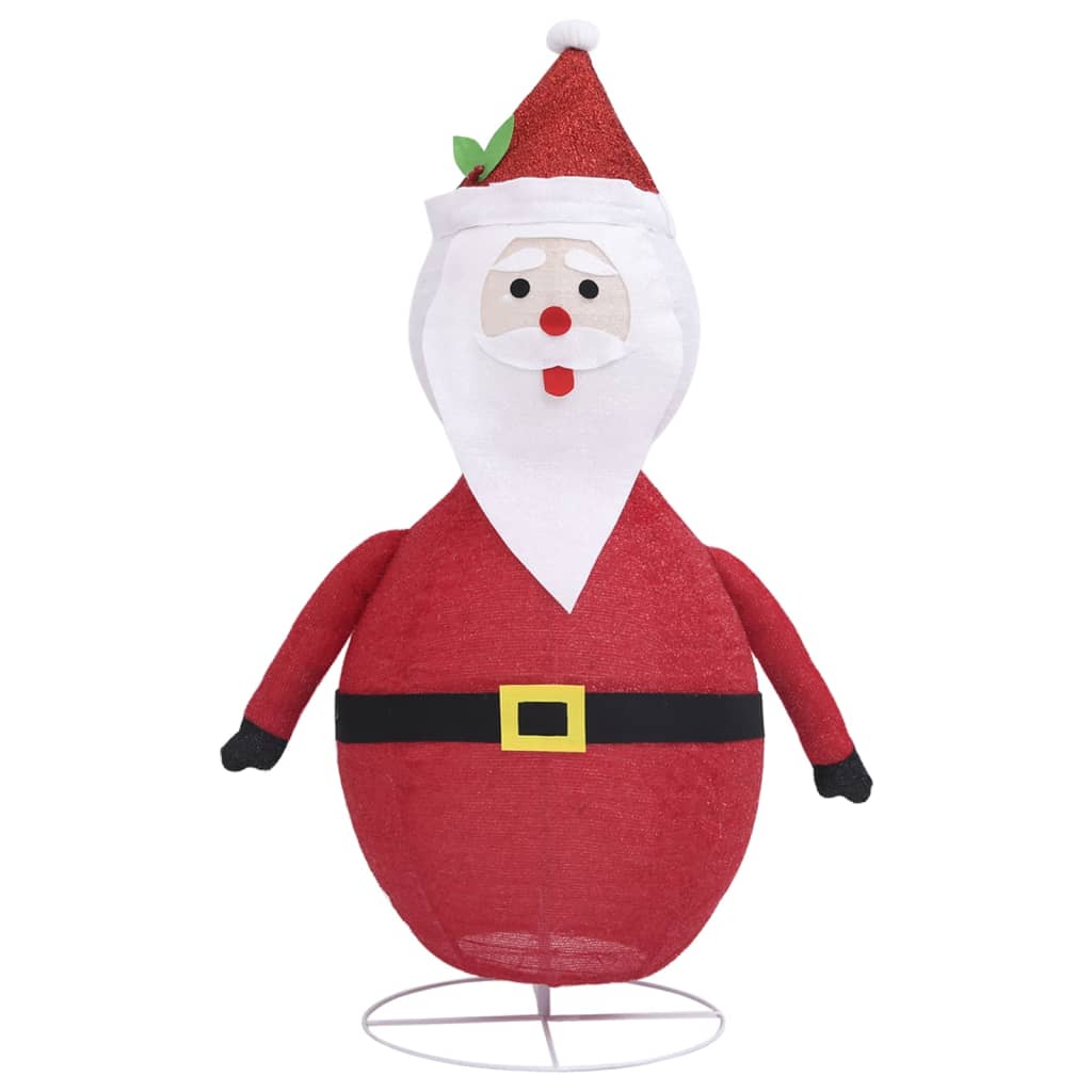 vidaXL Joulupukki joulukoriste LED-valoilla ylellinen kangas 90 cm