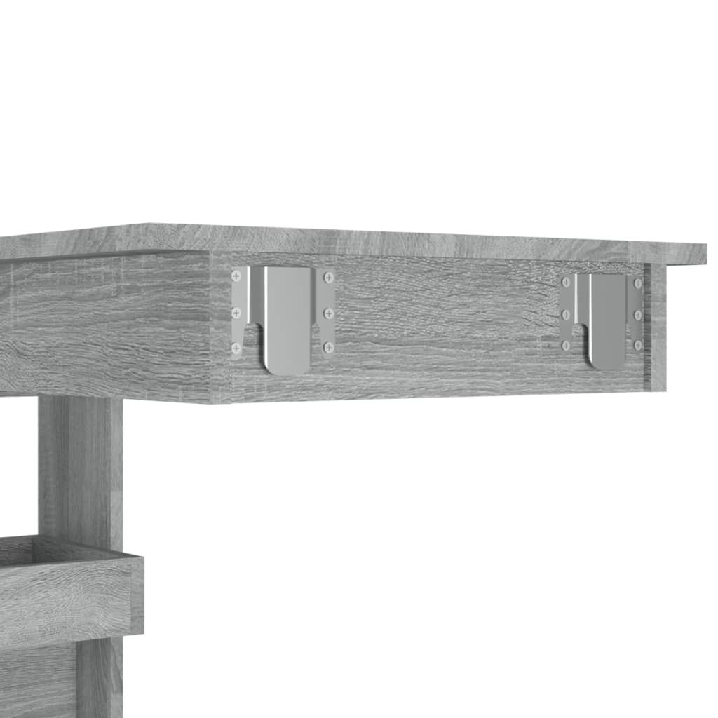 vidaXL Seinäkiinnitettävä baaripöytä harm. 102x45x103,5cm tekninen puu