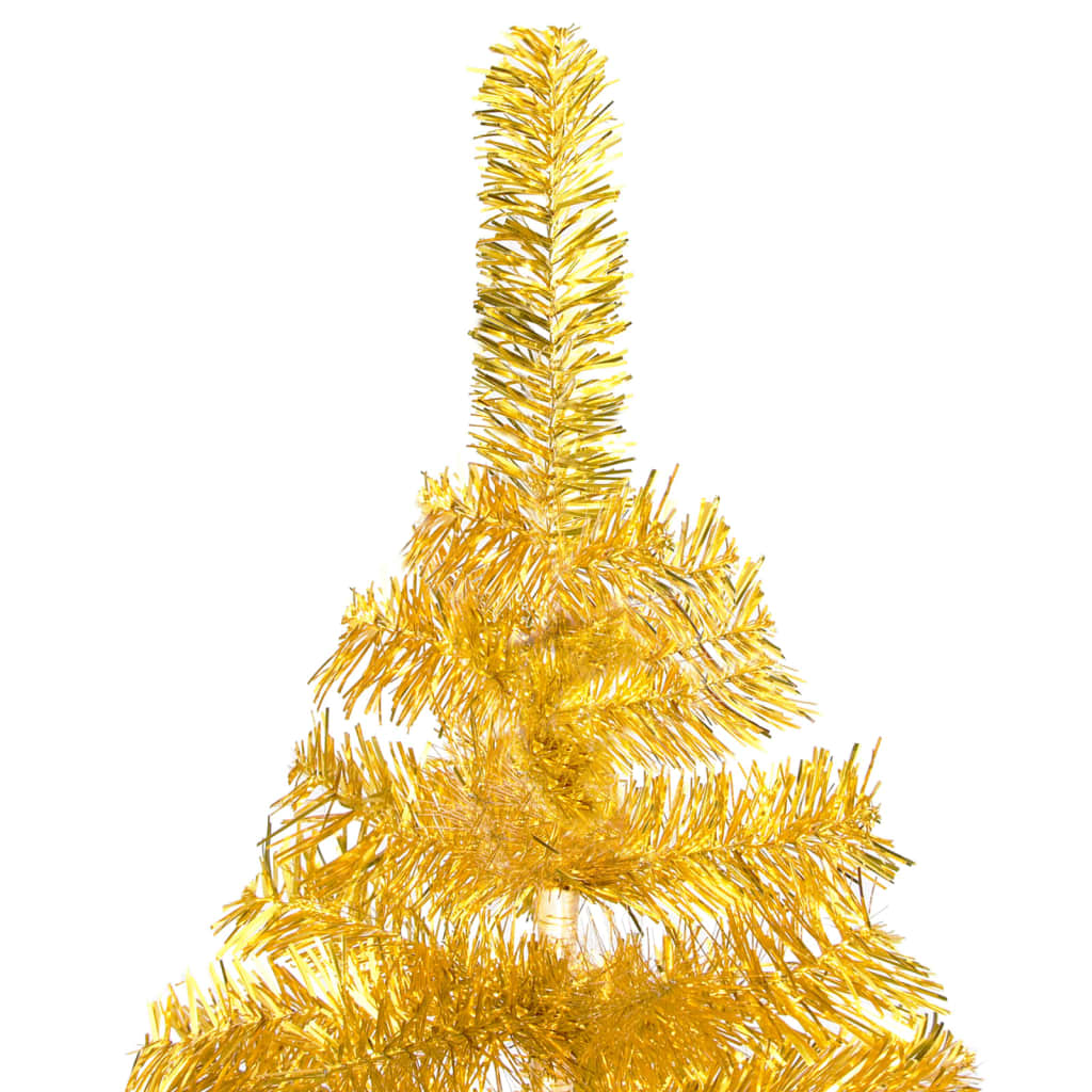 vidaXL Tekojoulukuusi palloilla esivalaistu kulta 240 cm PET