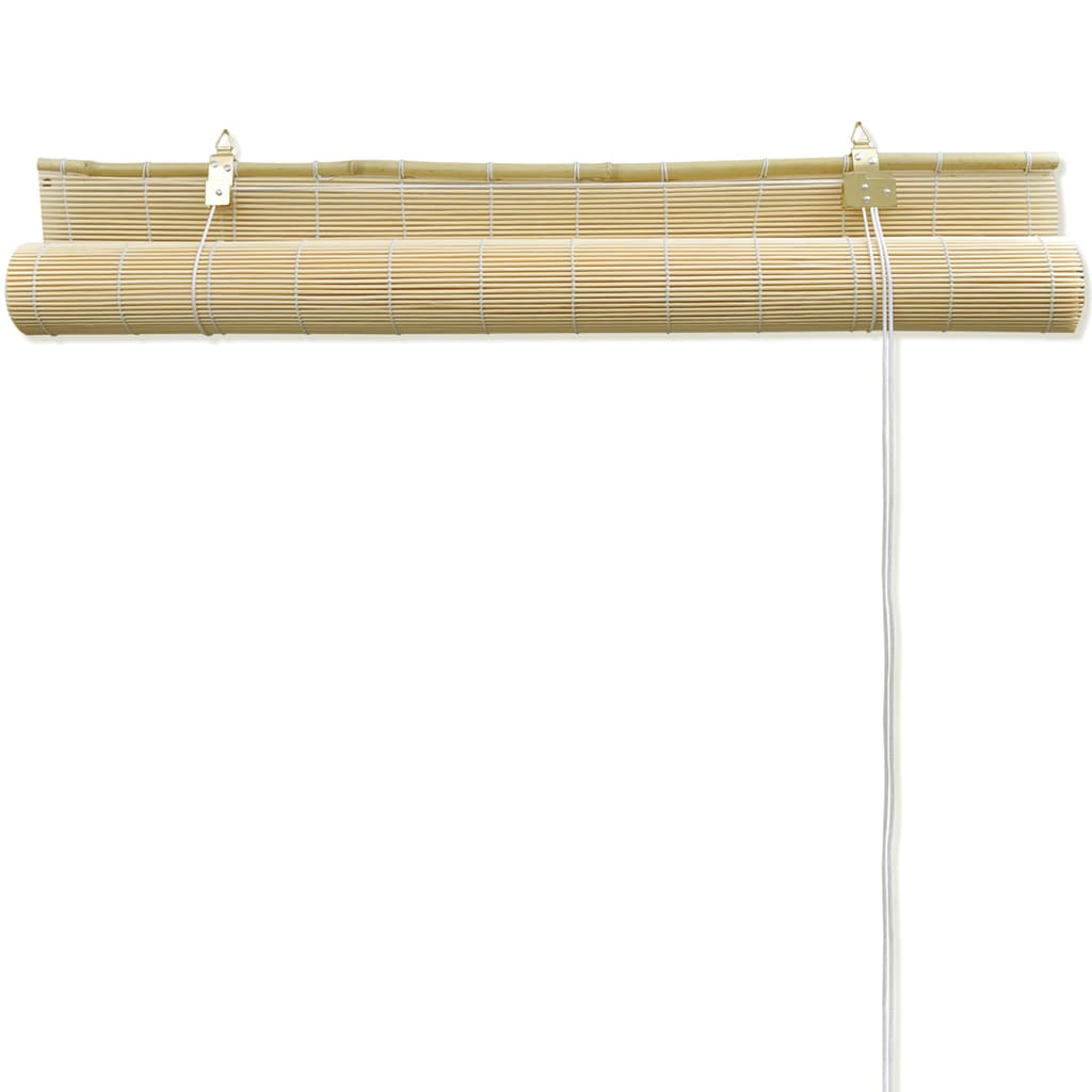 vidaXL Luonnolliset bambu rullaverhot 120 x 160 cm
